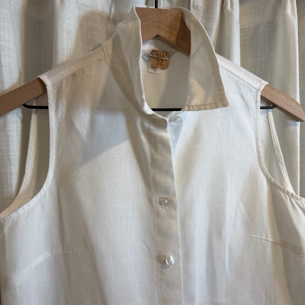 NWOT Garnet Hill Linen Shirtdress — Lot of 2 / White, Blue — Size 2